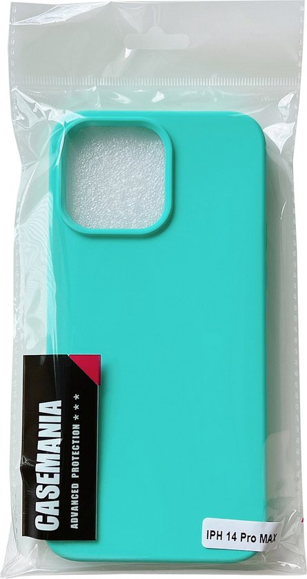 Apple iPhone 14 Pro Max Case Turquoise - Coque arrière en Siliconen Extra ferme