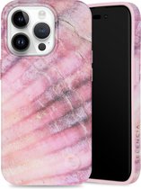 Selencia Aurora Fashion Backcover geschikt voor de iPhone 14 Pro - Duurzaam hoesje - 100% gerecycled - Ocean Shell Purple