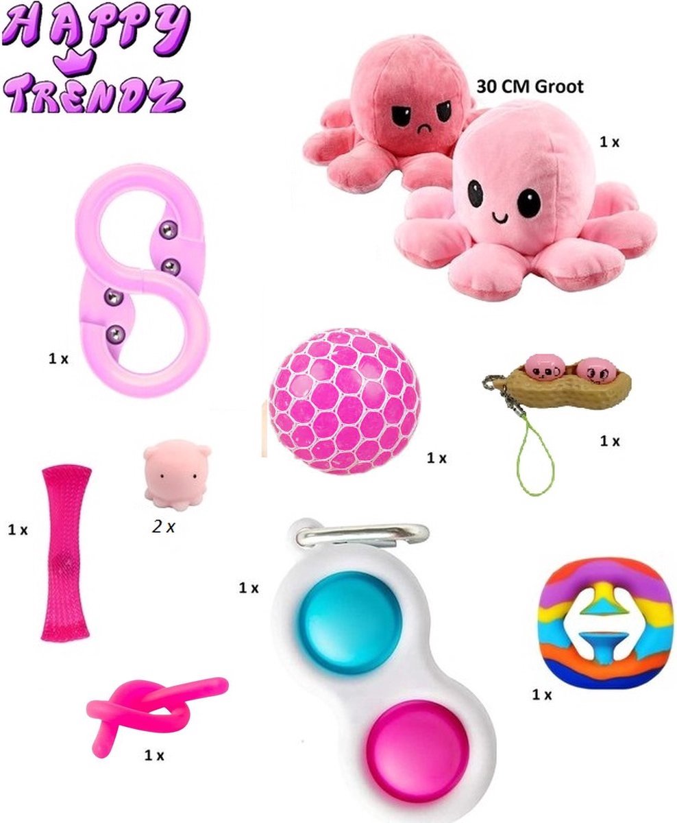 Happy trendz® Fidget Toys Surprise Meisjes Roze Pink Fidget Toys