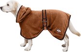 Bella & Balu Hondenbadjas van microvezel + potendoek – absorberende badjas voor honden om te drogen na het baden, zwemmen of wandelen in de regen, m, bruin