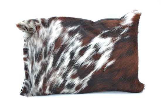 zebra Tenen Dader Skins by nature kussen koeienhuid bruin wit gevlekt 50 x 35 cm met lederen  echterkant... | bol.com