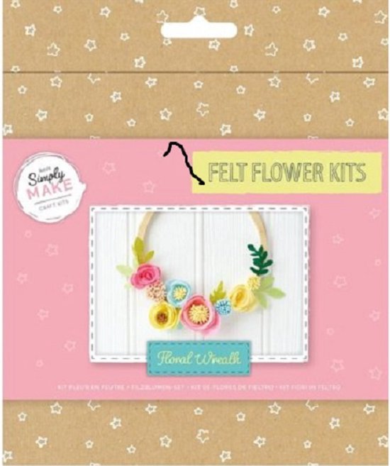 Simply Make Felt Flower Kits Floral Wreath (DSM 106080)