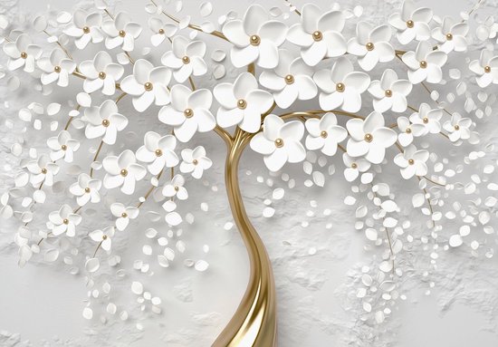 Photo Wallpaper King - Papier peint photo - Arbre avec des Fleurs - Arbre à fleurs - 152,5 x 104 cm