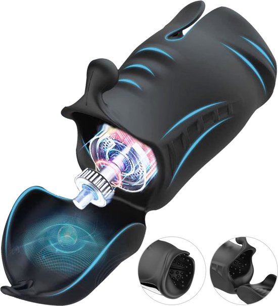 Masturbateur Pour Homme Prodigious Pro - Avec Poignées Et Support Téléphone, Matière TPE/ABS