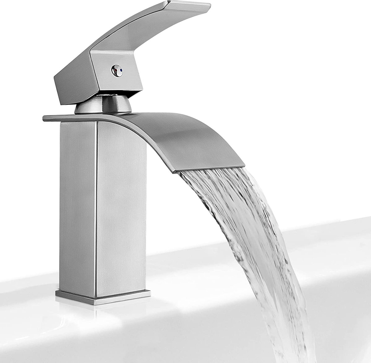XJTNLB Wastafelkranen Grijze Waterval Kranen voor Badkamer Wastafel