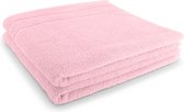 Satize Comfort Handdoeken 50x100 cm - Set van 4 - Badhanddoeken hotelkwaliteit - 100% katoen - Roze