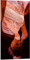 WallClassics - Acrylglas - Antelope Canyon Ravijn - 50x100 cm Foto op Acrylglas (Met Ophangsysteem)