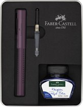 Stylo plume Faber-Castell - Grip Berry - coffret cadeau avec convertisseur et flacon d'encre bleu - FC-201531