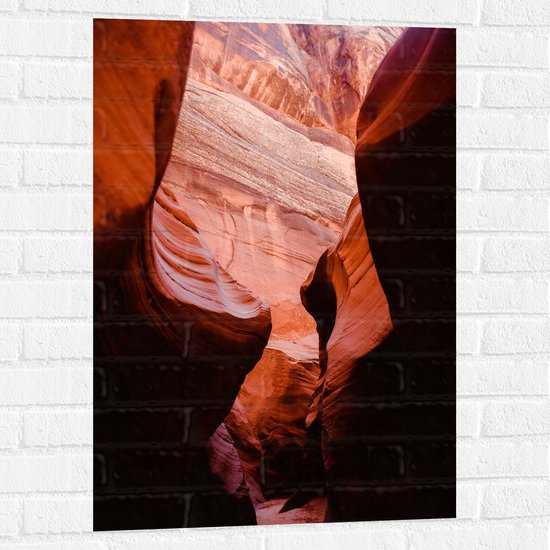 WallClassics - Muursticker - Antelope Canyon Ravijn - 60x90 cm Foto op Muursticker