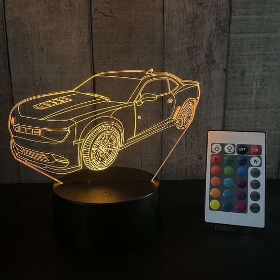 Klarigo® Veilleuse - Lampe LED 3D Illusion - 16 Couleurs - Lampe de Bureau  - Ford... | bol.com