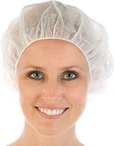 Nesto's® Stevige Haarnetjes - Haarkapjes - Horeca - Keuken - Baret Style - Wegwerp - Plastic - 100 stuks