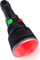 LED zaklamp 2500 mAh- Rood Licht - Groen Licht - Wit Licht - Oplaadbare batterij - King Mungo KM-A54