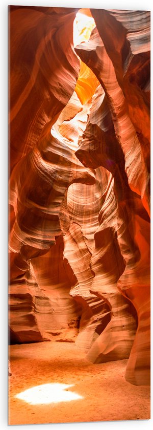 WallClassics - Acrylglas - Antelope Canyon Gang in Ravijn - 40x120 cm Foto op Acrylglas (Wanddecoratie op Acrylaat)