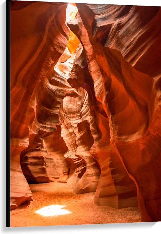 WallClassics - Canvas  - Antelope Canyon Gang in Ravijn - 80x120 cm Foto op Canvas Schilderij (Wanddecoratie op Canvas)