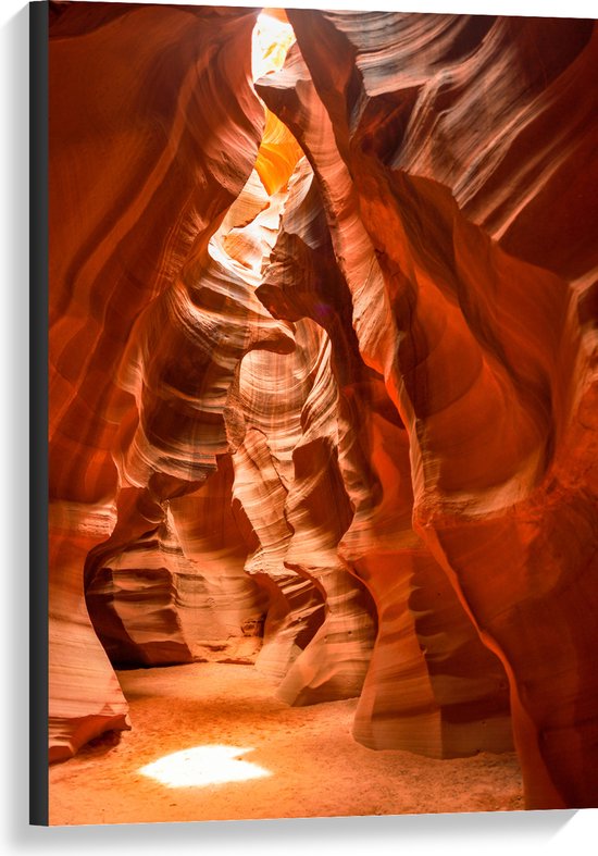 WallClassics - Canvas  - Antelope Canyon Gang in Ravijn - 60x90 cm Foto op Canvas Schilderij (Wanddecoratie op Canvas)