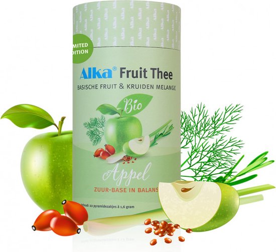 Alka® Fruit Thee - Appel - Basische Fruit & Kruiden Melange - 100% Natuurlijk - 100% Biologisch - Vegan