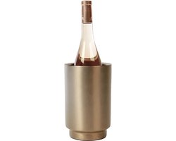 XLBoom Rondo Wijnkoeler Soft Copper - 13 × 13 × 20 cm Stainless Steel - Luxe design wijnemmer voor champagne- of wijnfles ontworpen door Sascha Sartory