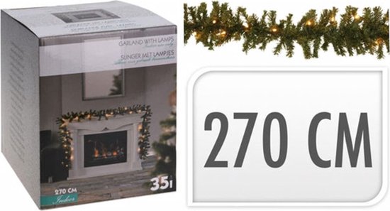 Kerst guirlande groen 270 cm - Het grootste online winkelcentrum