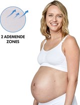 Medela Zwangerschapsbh & Voedingsbh naadloos en zonder beugels groeit mee - Maat L - Wit