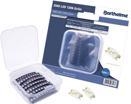 Barthelme SMD-LED-set 1206 Groen 400 mcd 120 ° 20 mA 3 V Bulk