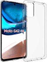 Motorola Moto G42 Hoesje - MobyDefend Transparante TPU Gelcase - Volledig Doorzichtig - GSM Hoesje - Telefoonhoesje Geschikt Voor Motorola Moto G42