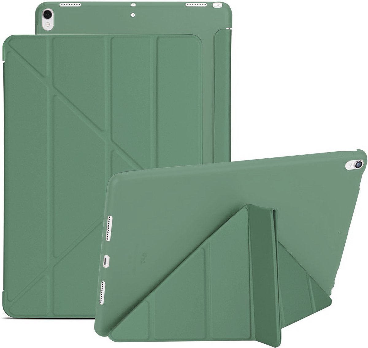 Tablet Hoes geschikt voor iPad Hoes 2016 - Pro - 9.7 inch - Smart Cover - A1673 - A1674 - A1675 - Donkergroen