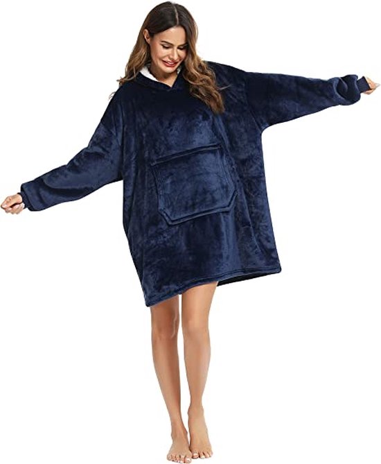 Snuggie Cuddle Hoodie Hoodie Deken Fleece Deken met Mouwen Met