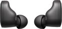 Twee zwarte Belkin oordopjes, voor links (L) en rechts (R).