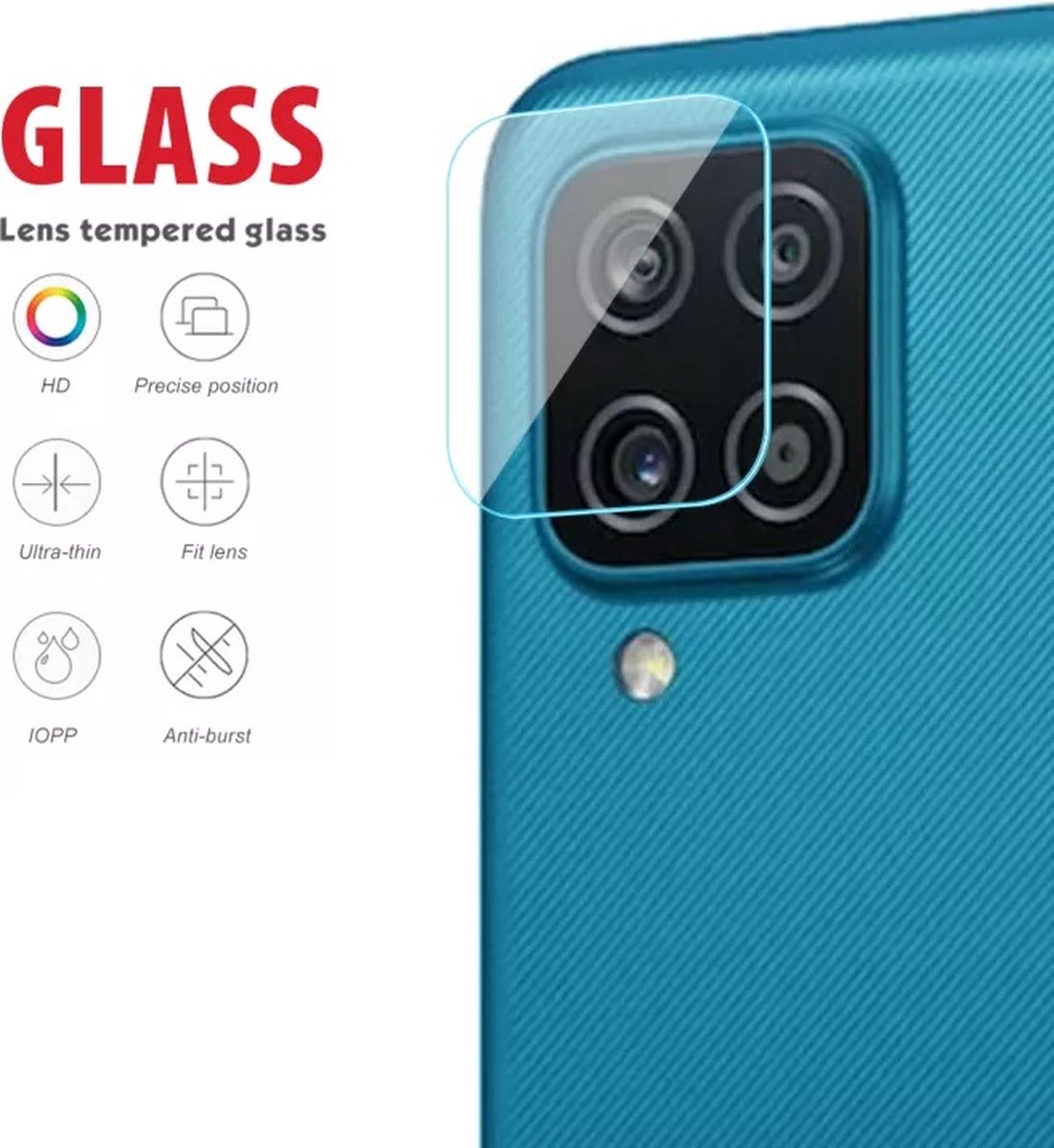 Camera Lens Glass Protector - beschermer Geschikt voor: Samsung Galaxy A42 5G - Transparant