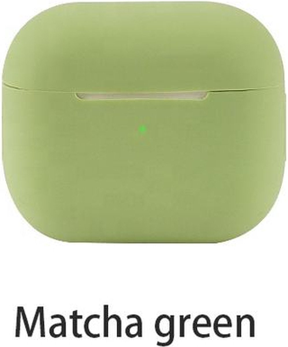 Hoesje in het groen geschikt voor Apple AirPods 3 - TCH - Beschermhoes - Siliconen - Case - Soft case