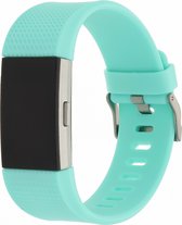 Bandje Voor Fitbit Charge 2 - Sport Band - Groenblauw - Maat: SM - Horlogebandje, Armband