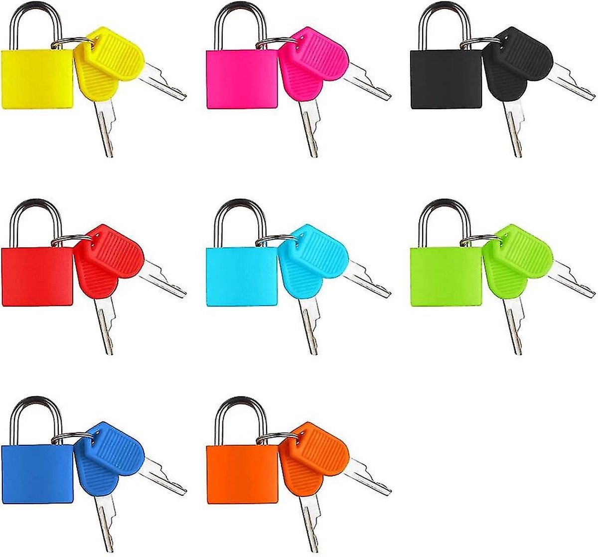BOBOZHONG Mini hangslotten, 5 stuks koperkleurig klein slot, bagagehangslot, 10 sleutels inbegrepen, voor bagage, reistassen, koffers, kettingen, dagboek