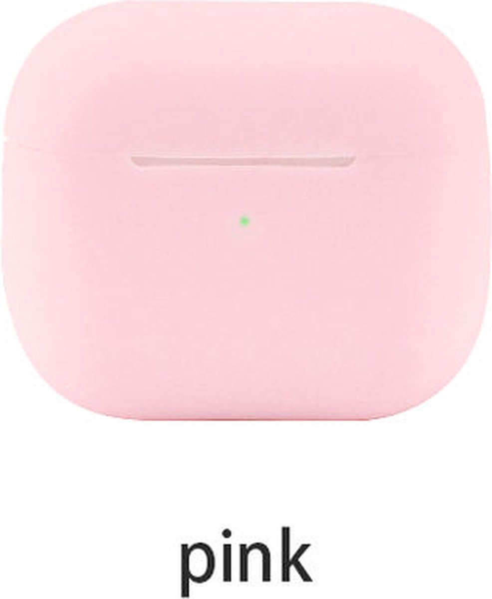 Roze Hoesje geschikt voor Apple AirPods 3 - TCH - Beschermhoes - Siliconen - Case - Soft case