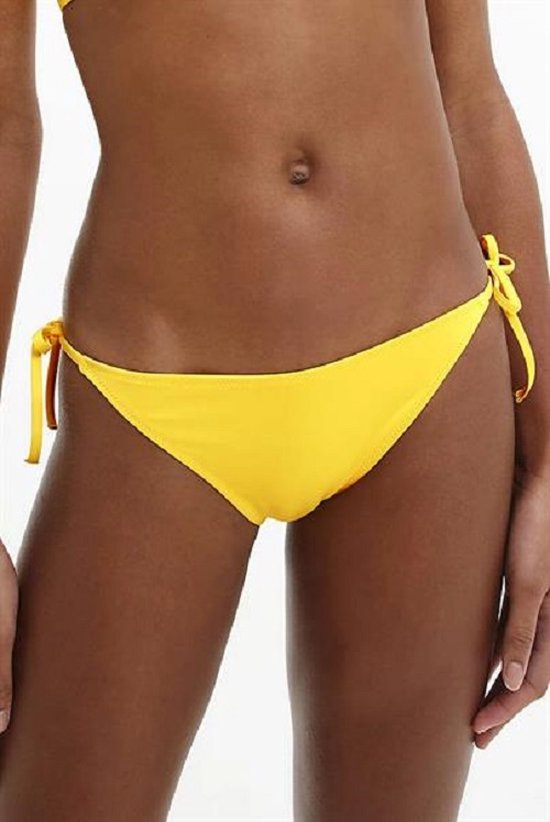 Calvin Klein - Europe string side tie - bas de bikini - jaune - XS | bol.com