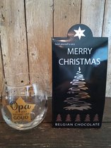 Cadeauset-Pakket-Kerst-Kerstmis-Kerstpakket-Chocolade-Belgische Chocolade-Merry Christmas-Happy New year-Happy-Gelukkig nieuwjaar-waterglas-glas-wijnglas-vader-geweldige vader-papa-bonus papa-bonus vader-opa