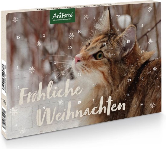 AniForte - Adventskalender voor Katten - Kattensnacks voor Kerst - 240g