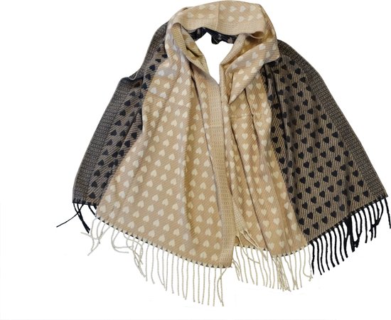 Jessidress® Lange Warme Sjaal Luxe Sjaals Elegante Dames Wintersjaal Omslagdoek 185 x 70 cm - Bruin