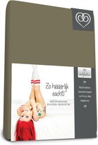 Badstof Stretch - Topper Hoeslaken - 80 x 210 cm - Taupe