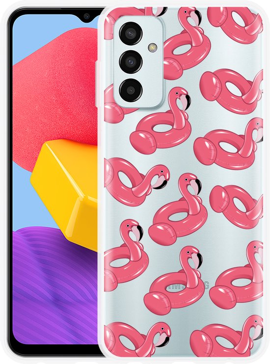 Samsung Inflatable Samsung Galaxy M13 Hoesje Inflatable Flamingos - Designed by Cazy | bol.com