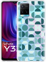 Vivo Y33s Hoesje Cirkel Patroon - Designed by Cazy