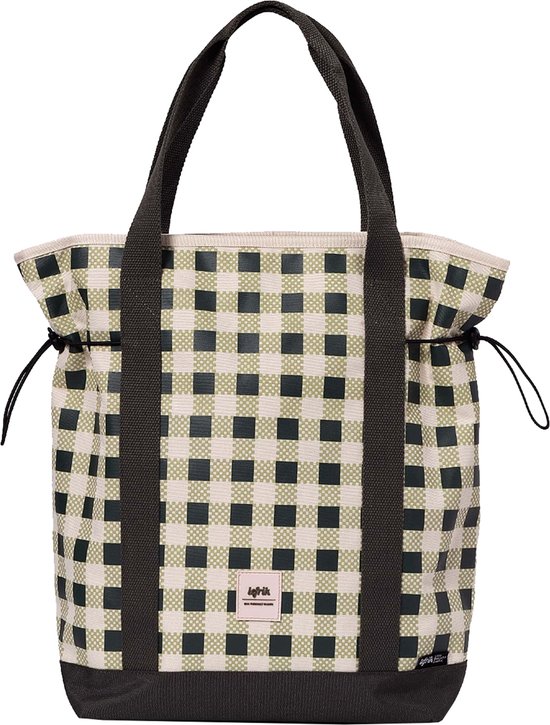 Lefrik Roots Tote Rugzak - Eco Friendly - Recycled Materiaal - 15,6 inch - Vichy