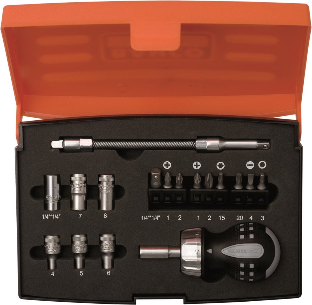 Bahco 808050S-22 Ratelschroevendraaierset 22 delig