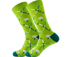 Golfsokken - Sokken met green, golfclubs & golfballen - Dames/Mannen Maat 40 t/m 46 Golfing/Golfers