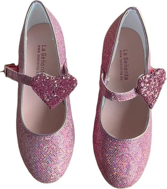 Elsa en Anna schoenen hartje roze Prinsessen schoenen - maat 28 (binnenmaat  18 cm) bij | bol.com