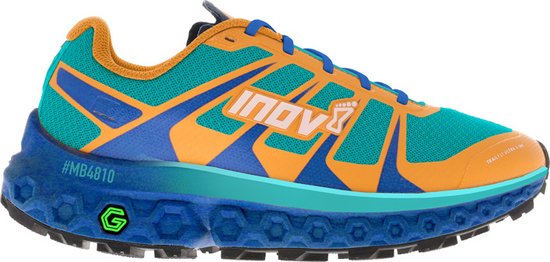 INOV-8 Trailfly Ultra G 300 Max Dames Hardloopschoenen - Ademend & Licht, Marineblauw/Mint/Zwart, Maat 36