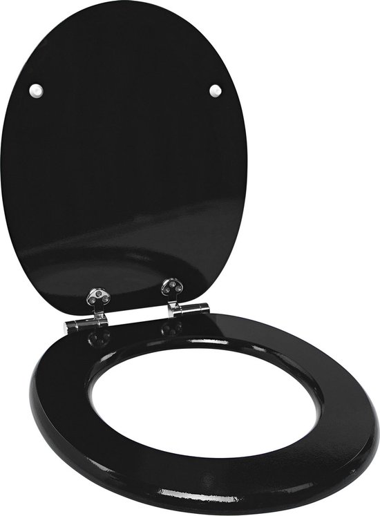 Toiletbril - Met Bevestigingsmateriaal - Zwart - Universele Maat | bol.com
