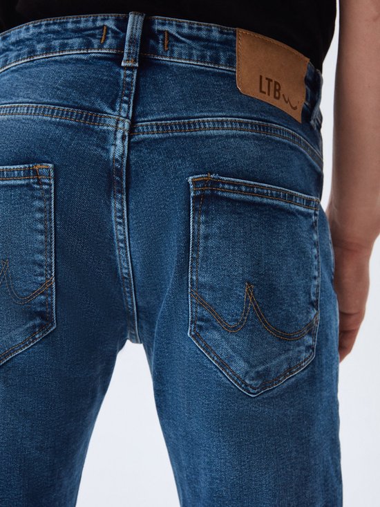 LTB Jeans Hollywood ZD Heren Straight Jean - Donkerblauw - Allon Safe Wash