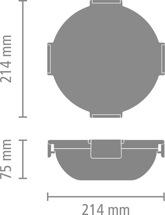 Récipient à salade Brabantia Make & Take - 1,3 l - Plastique - Gris clair