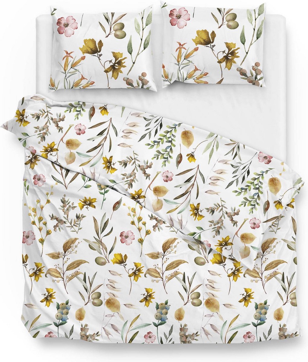Zohome Shae Dekbedovertrek - Lits-jumeaux - Flanel - 240x200-220cm - Wit