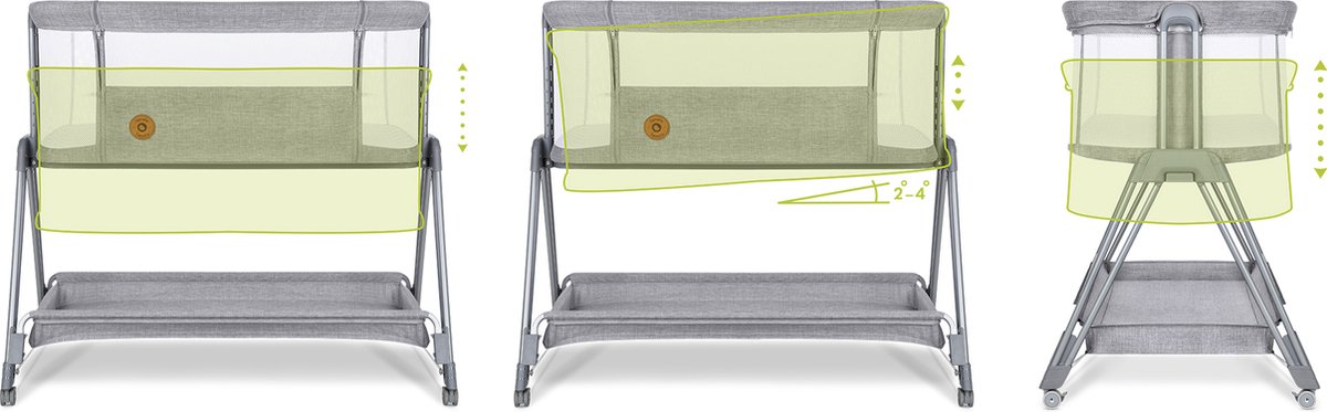Lionelo Luna - Babybedje - 2 in 1 - geboorte tot 9 kg
